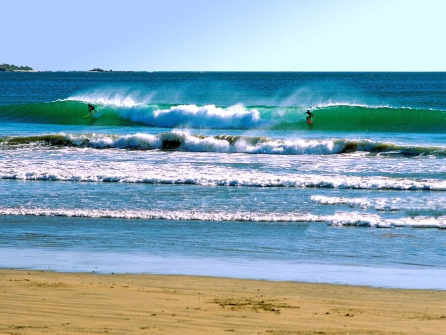 Surfing in Tamarindo, Costa Rica